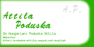 attila poduska business card